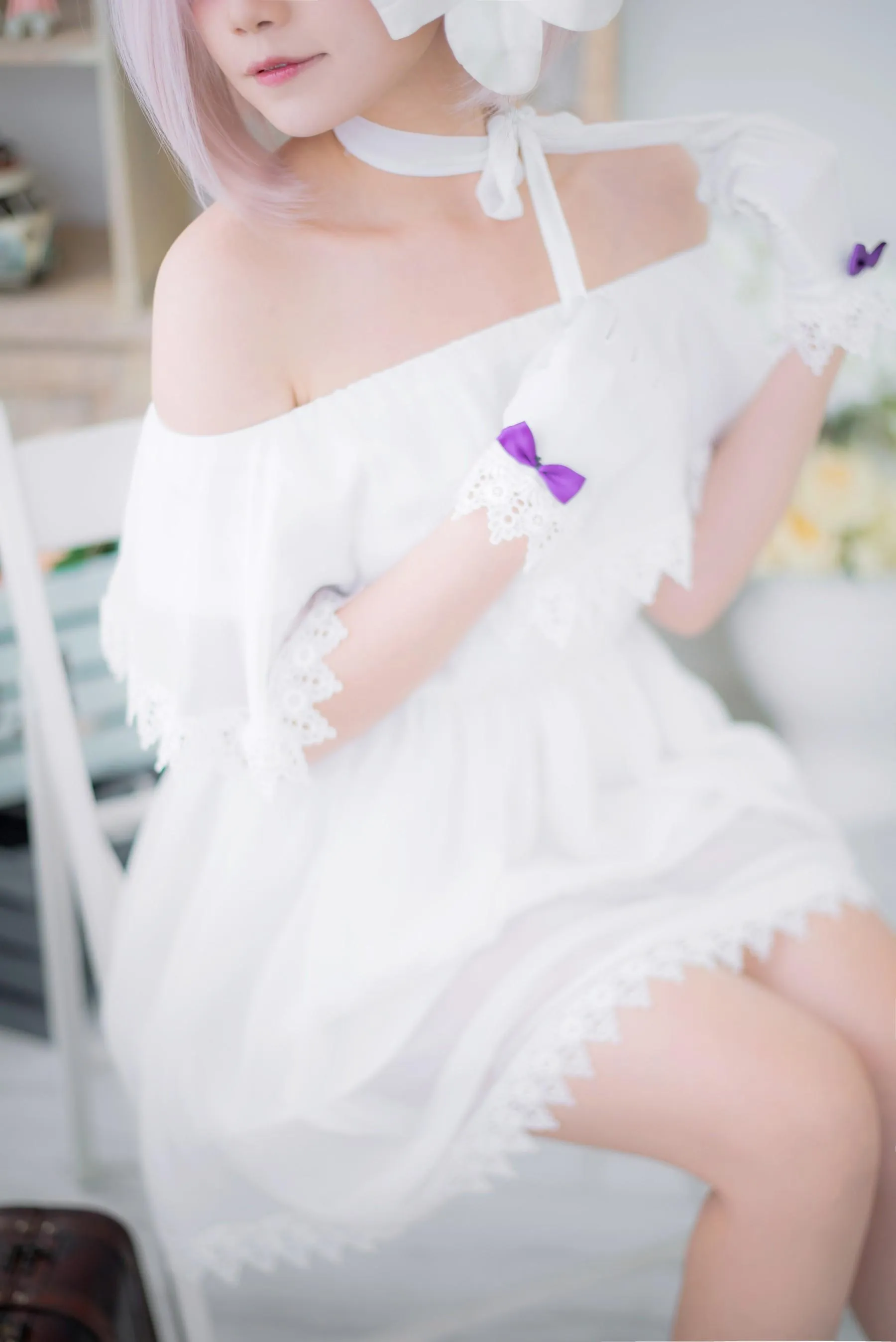 Miu只 – NO.05 Mashu White Dress [27P]插图3
